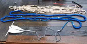 anchor line and chain