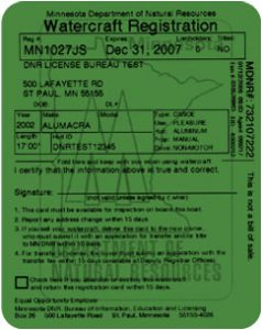 MN Registration Card